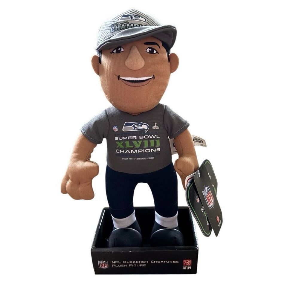 Seattle Seahawks Russell Wilson SB XLVIII Champs Bleacher Creature Plush *New*